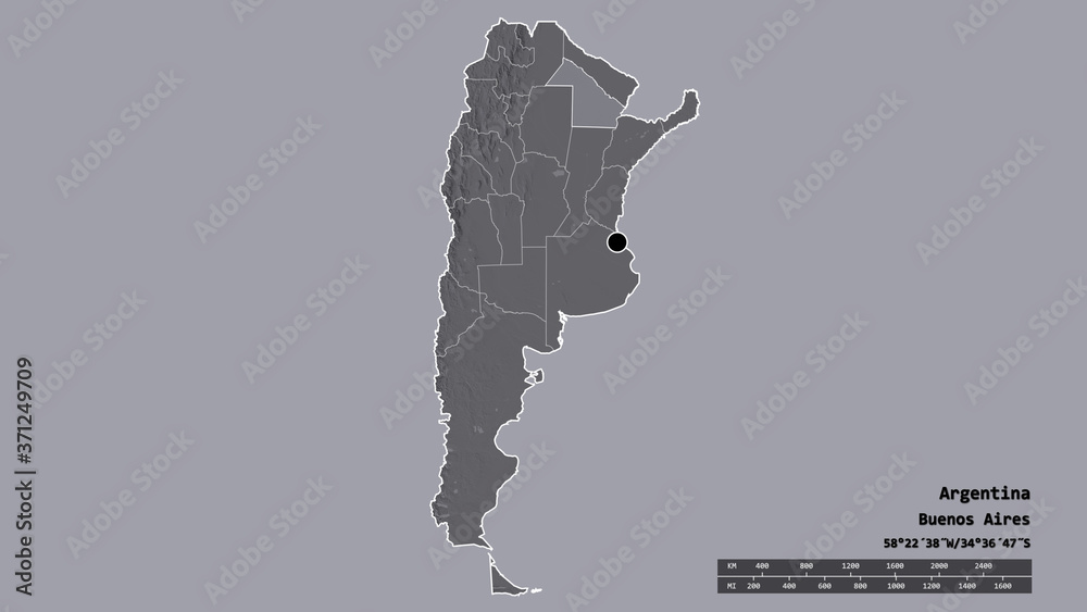 Location of Chaco, province of Argentina,. Administrative
