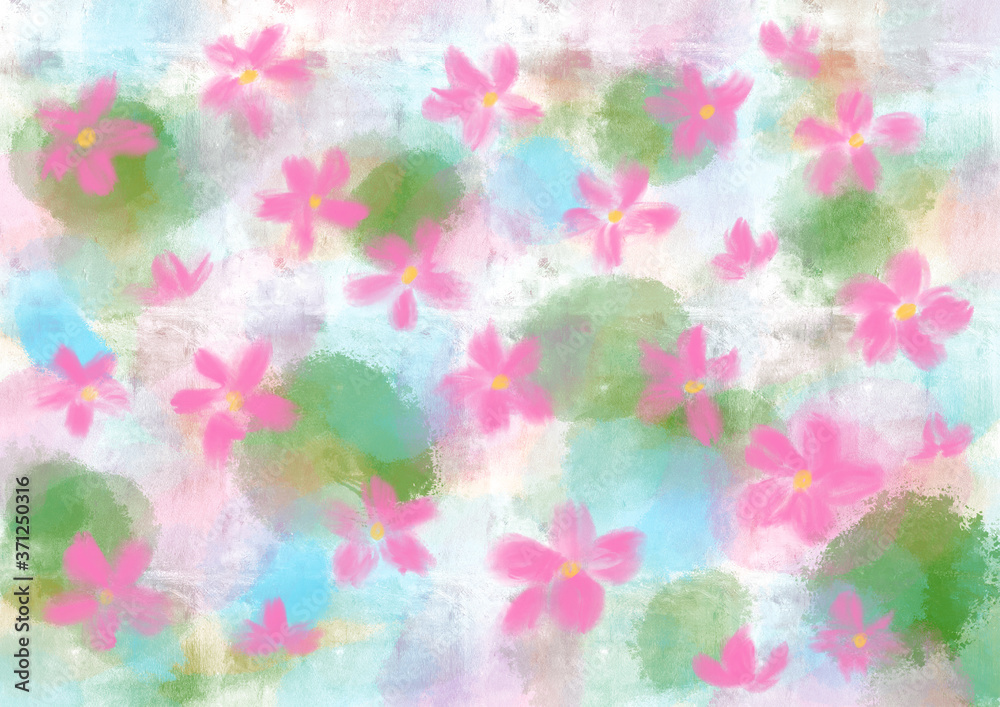 Pink flower on white background Pink flower on white background