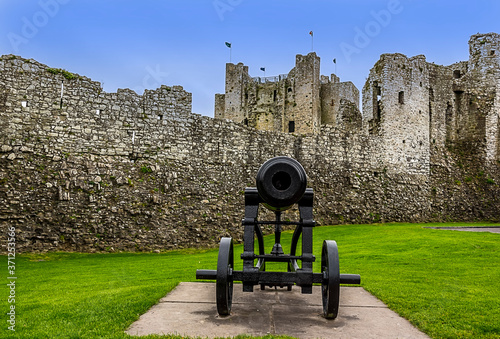 A view of Trim castle walls, Ireland
