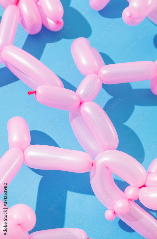Pink ballons shapes and animals Pink ballons shapes and animals