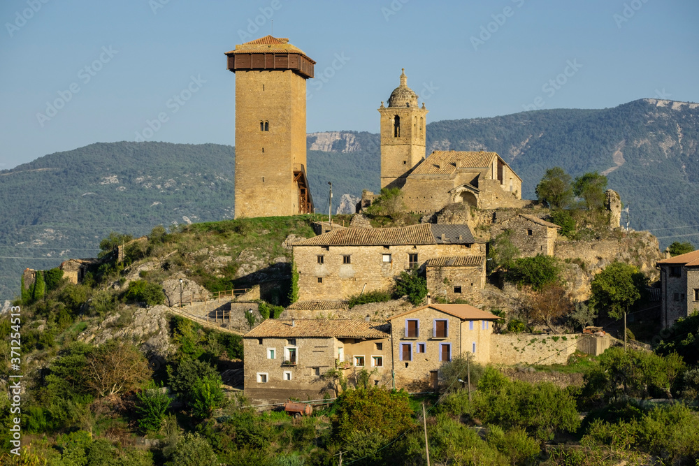 Torre de Abizanda,  Bien de Interés Cultural , comarca de Sobrarbe, provincia de Huesca, cordillera de los Pirineos, Spain