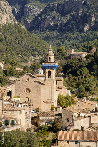 Parroquia de sant Bartomeu, iniciada en 1235, gotica, Valldemossa, Mallorca, Balearic islands, spain