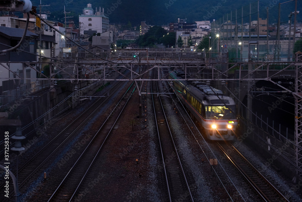 Kyoto Railway in Japan in the evening Kyoto Railway in Japan in the evening
