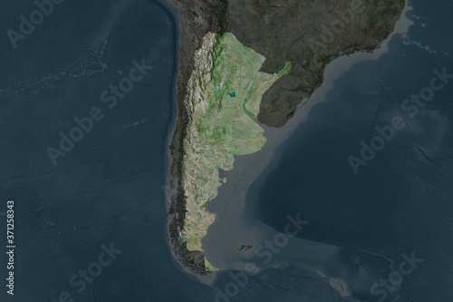 Argentina. Neighbourhood desaturated. Satellite