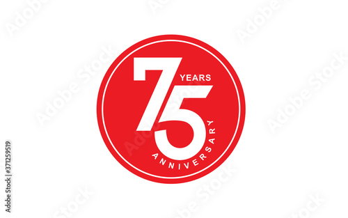 75 years anniversary logo vector design template