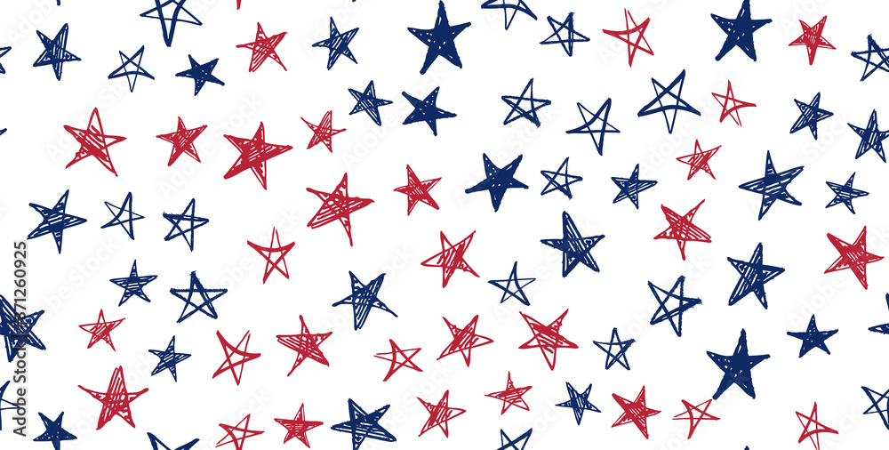 Independence Day USA. Presidents day. Hand drawn illustration. Stars grunge. Independence Day USA. Presidents day. Hand drawn illustration. Stars grunge.