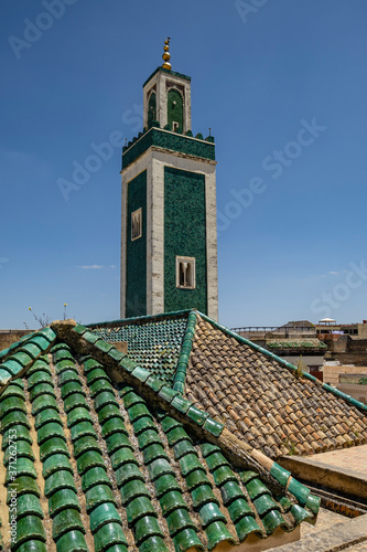 Madrasa Bou Inania, fundada por el sultán Abú Hassan Marini (1331-1351), Mequinez , Marruecos, Africa