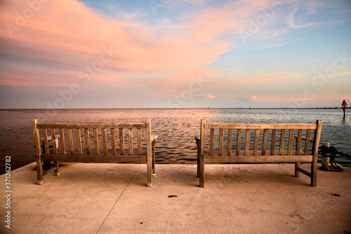 Sunset on dock, Key West, Florida © ipivorje