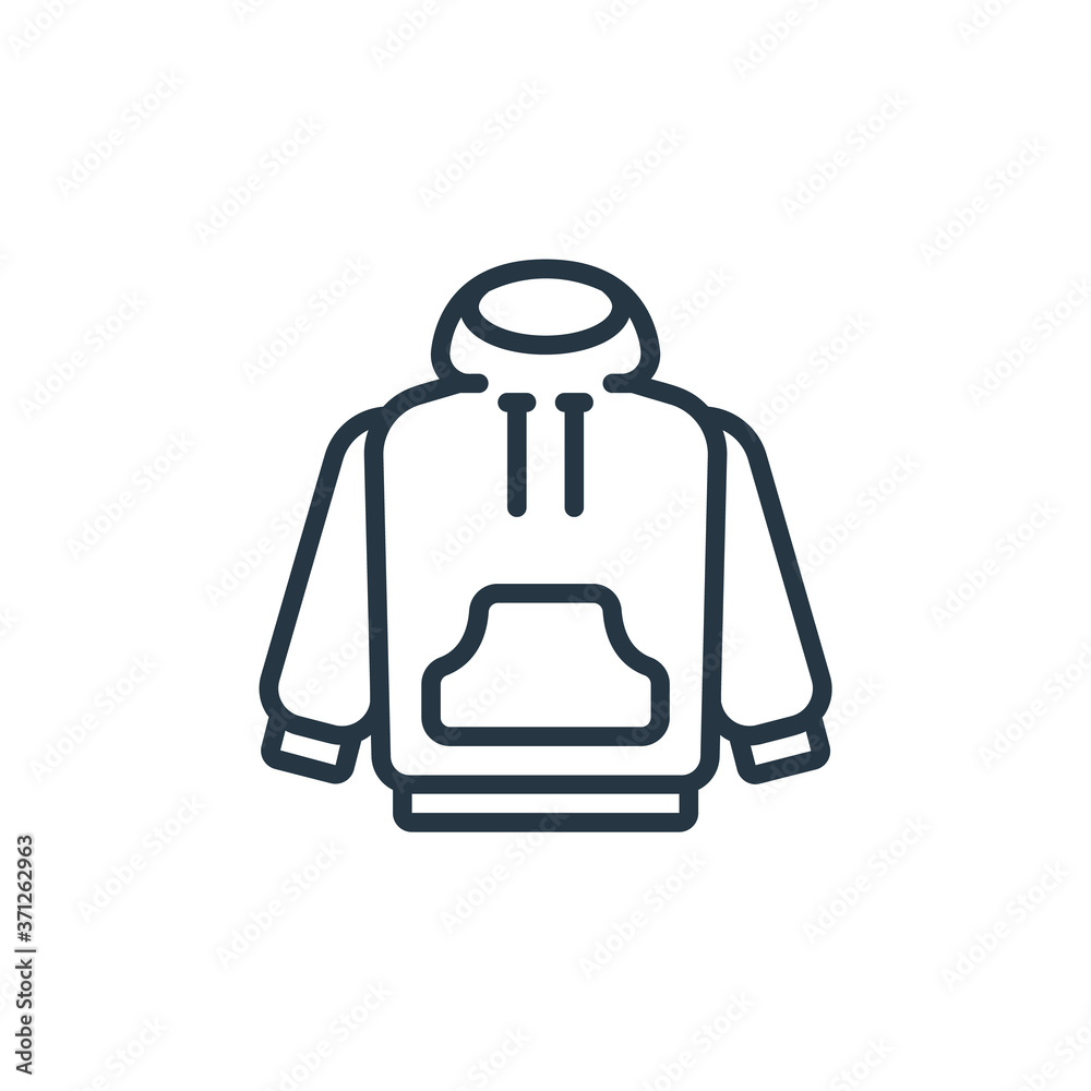 Vecteur Stock hoodie icon vector from fashion and clothing concept. Thin  line illustration of hoodie editable stroke. hoodie linear sign for use on  web and mobile apps, logo, print media.. | Adobe