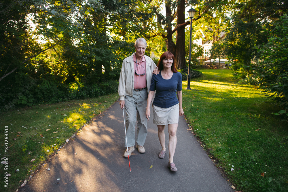Senior man and middle age woman enjoying spending time together Senior man and middle age woman enjoying spending time together