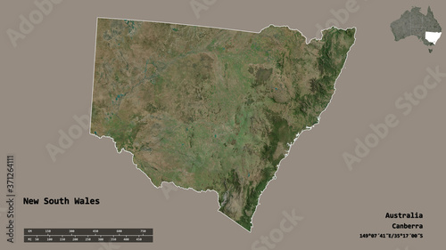 Foto New South Wales, state of Australia, zoomed. Satellite
