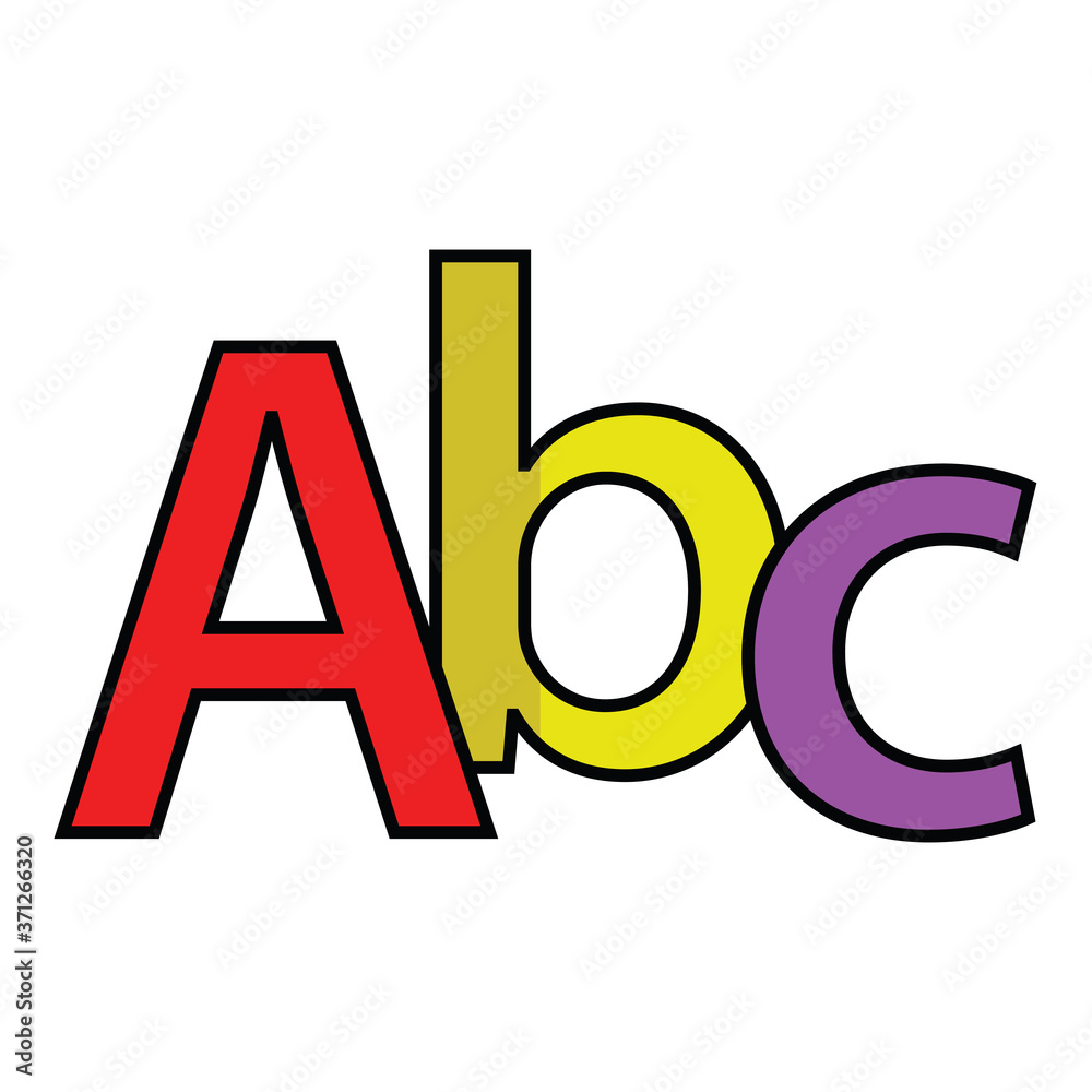 Isolated ABC colored icon Isolated ABC colored icon