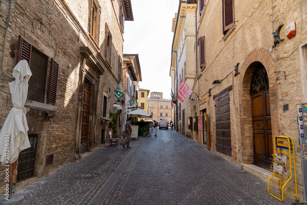 Architecture of streets and squares in the town of Montefalco