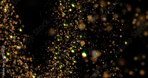 The glittering path of the golden star. Swirl of New Year glitter with alpha channel.

