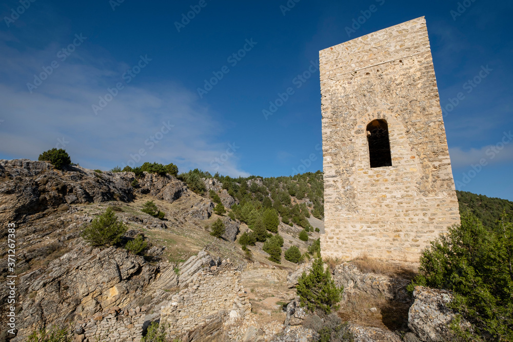 torreón de origen islámico, Chaorna, Soria,  comunidad autónoma de Castilla y León, Spain, Europe