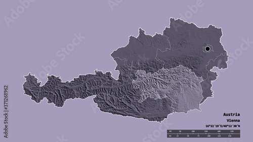 Location of Steiermark, state of Austria,. Administrative photo