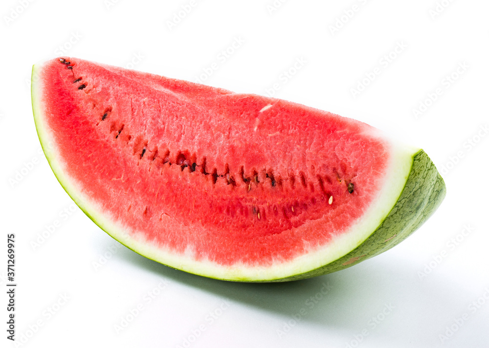 Slice of watermelon isolated on bright background Slice of watermelon isolated on bright background