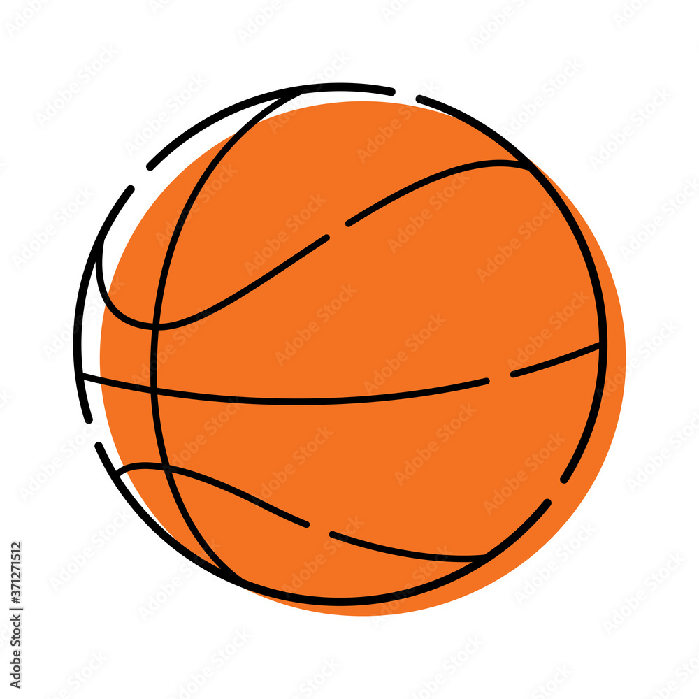 Isolated basketball ball icon