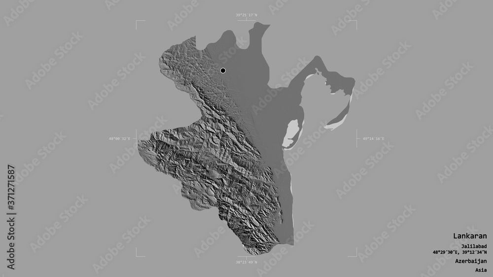 Fototapeta premium Lankaran - Azerbaijan. Bounding box. Bilevel