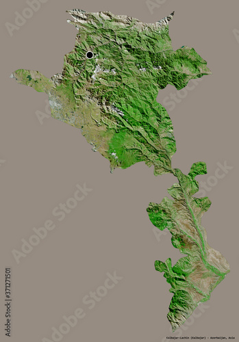 Kalbajar-Lachin, region of Azerbaijan, on solid. Satellite photo