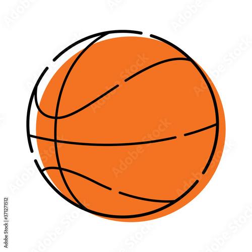 Isolated basketball ball icon