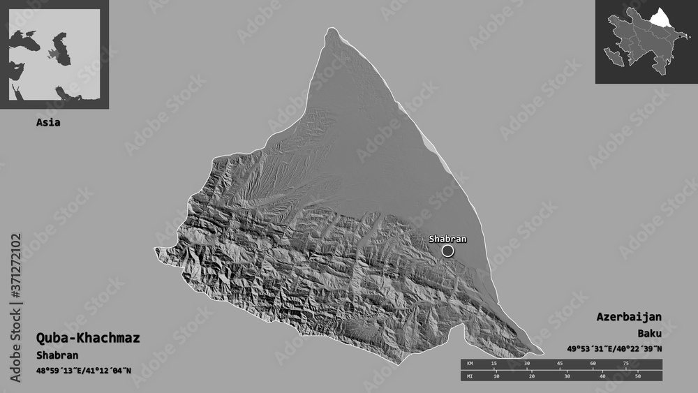 Naklejka premium Quba-Khachmaz, region of Azerbaijan,. Previews. Bilevel