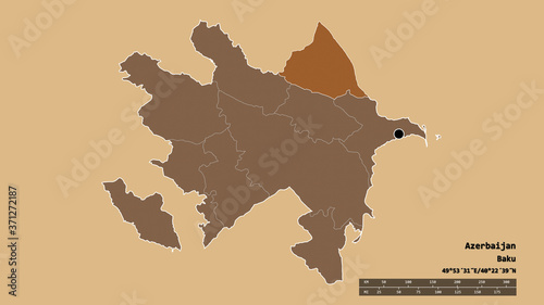 Location of Quba-Khachmaz, region of Azerbaijan,. Pattern photo