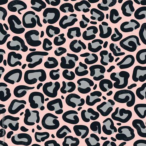 Leopard print repeat pattern design with pink background. Great for home decor, wrapping, fashion, scrapbooking, wallpaper, gift, kids, apparel.