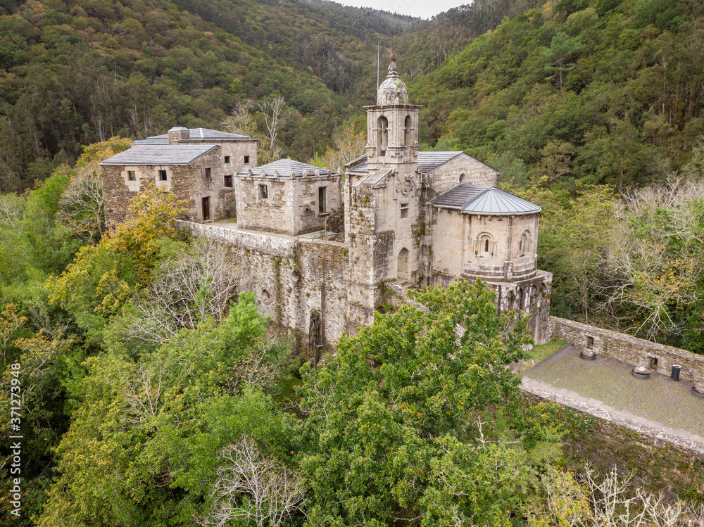 Monasterio de San Juan de Caaveiro, parque natural Fragas del Eume,​ provincia de La Coruña, Galicia, Spain
