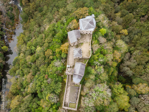 Monasterio de San Juan de Caaveiro, parque natural Fragas del Eume,​ provincia de La Coruña, Galicia, Spain photo