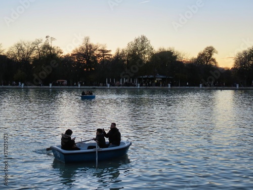 Autumn Lights in El Retiro Park Madrid