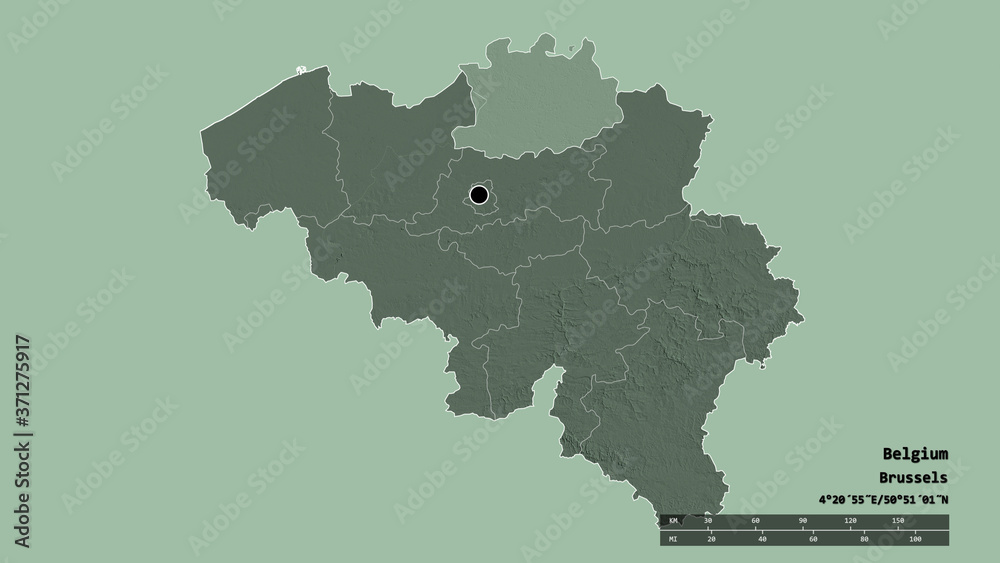 Location of Antwerpen, province of Belgium,. Administrative