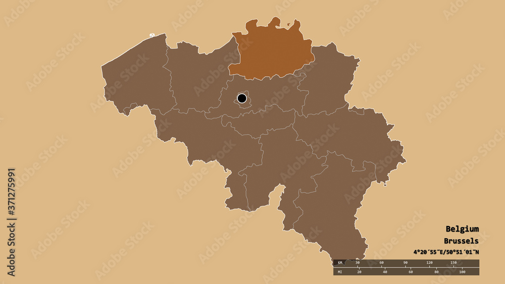 Location of Antwerpen, province of Belgium,. Pattern