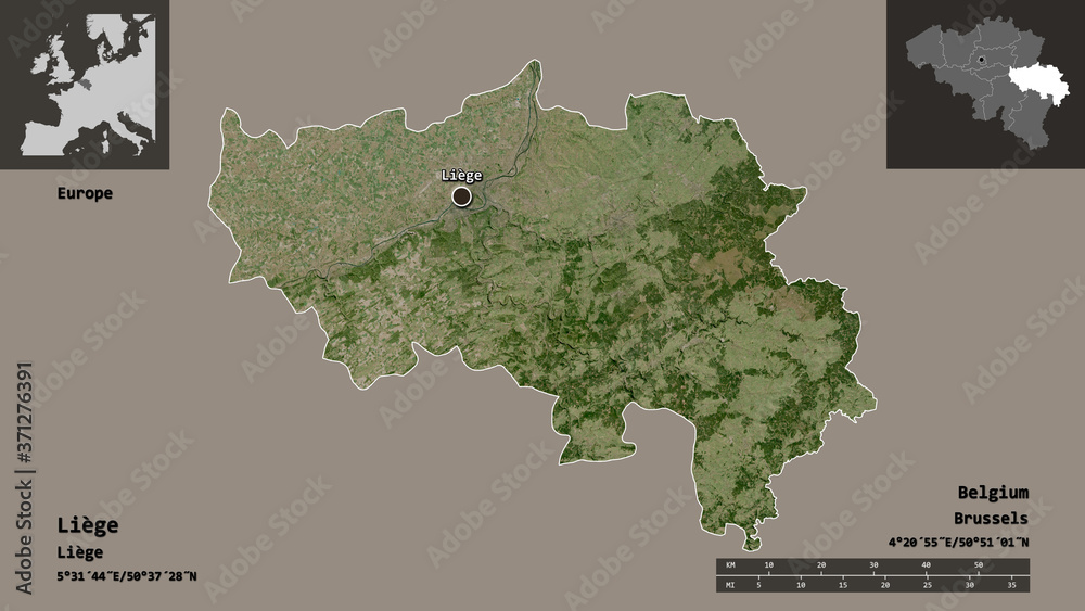 Liège, province of Belgium,. Previews. Satellite