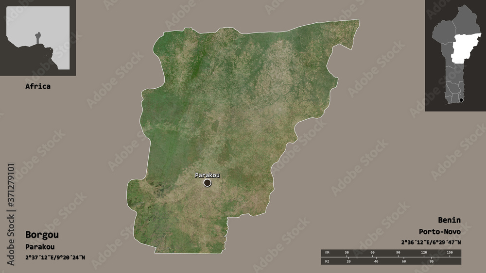 Borgou, department of Benin,. Previews. Satellite