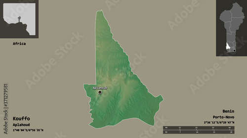 Kouffo, department of Benin,. Previews. Relief photo