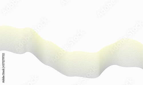 Vector design elements with wave of many lines for card and ivitation. Abstract vertical glow stripes on white isolated background for web and social media decor. Creative line art.