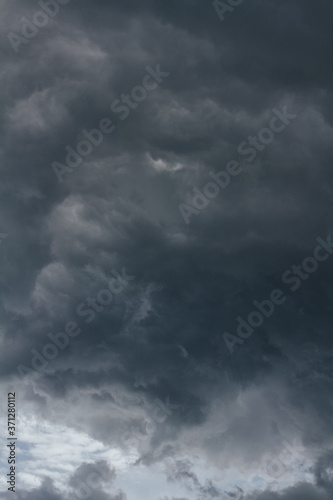 Nature Environment Dark cloud sky. Thunderstorm and hurricane clouds