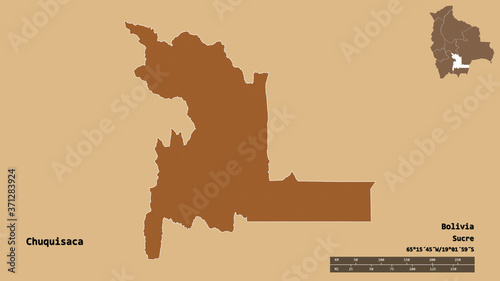 Chuquisaca, department of Bolivia, zoomed. Pattern photo