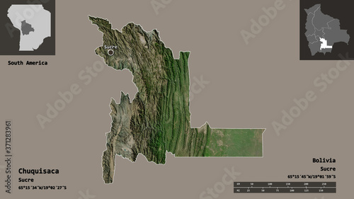 Chuquisaca, department of Bolivia,. Previews. Satellite photo