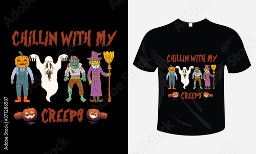 Halloween T-Shirt Design, Vector Graphic, illustration. High-quality vector t-shirt design. Horns head devil t-shirt design. Beautiful and eye-catching vector.