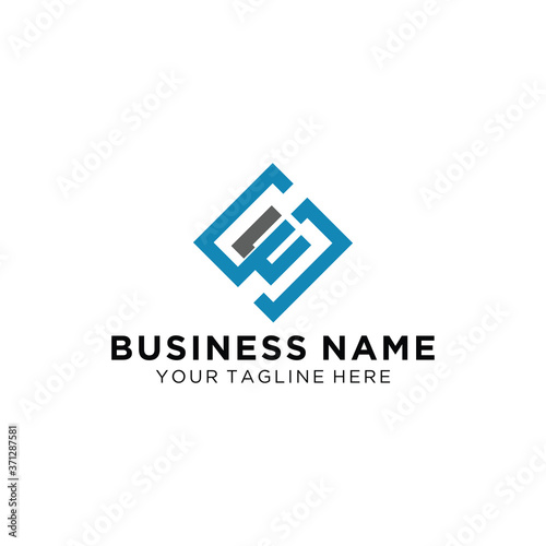 SE Logo. Vector Graphic Branding Letter Element. White Background