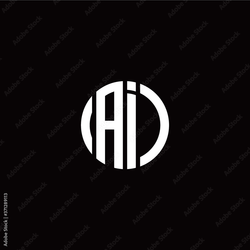 initial A I letter with circle style logo template vector initial A I letter with circle style logo template vector