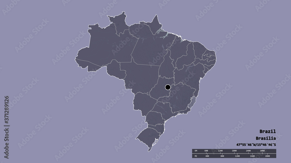 Location of Espírito Santo, state of Brazil,. Administrative