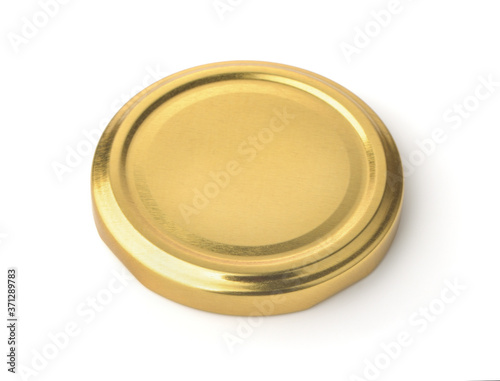 Golden metal jar lid photo