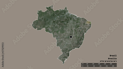 Location of Rio Grande do Norte, state of Brazil,. Satellite