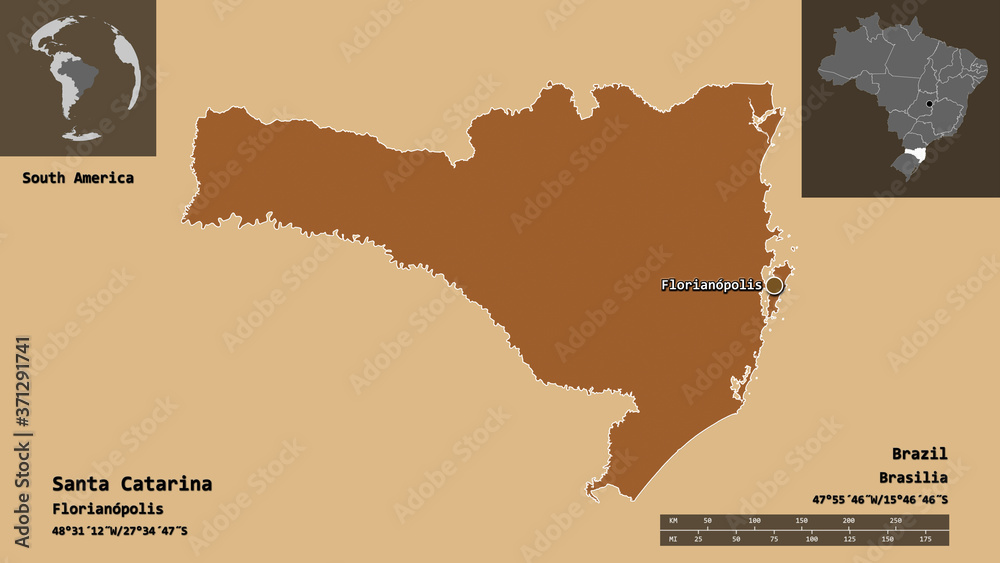 Obraz premium Santa Catarina, state of Brazil,. Previews. Pattern