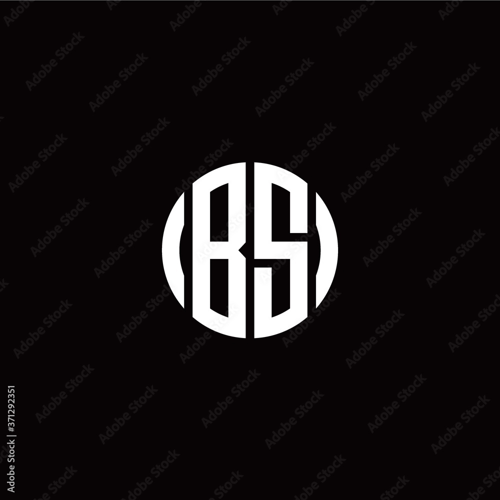 initial B S letter with circle style logo template vector initial B S letter with circle style logo template vector