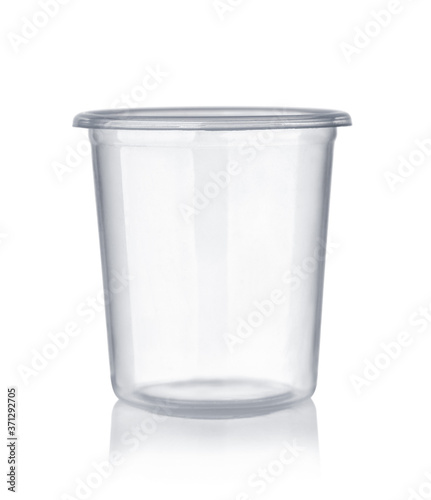 Empty disposable plastic shot glass