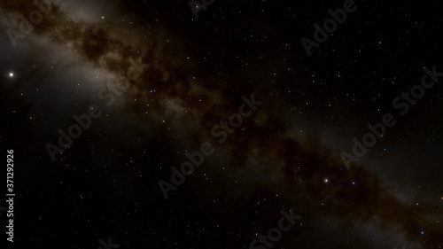 science fiction wallpaper, cosmic landscape, beautiful galactic background, beautiful starry sky, galaxy of different colors, realistic exoplanet, 3d render